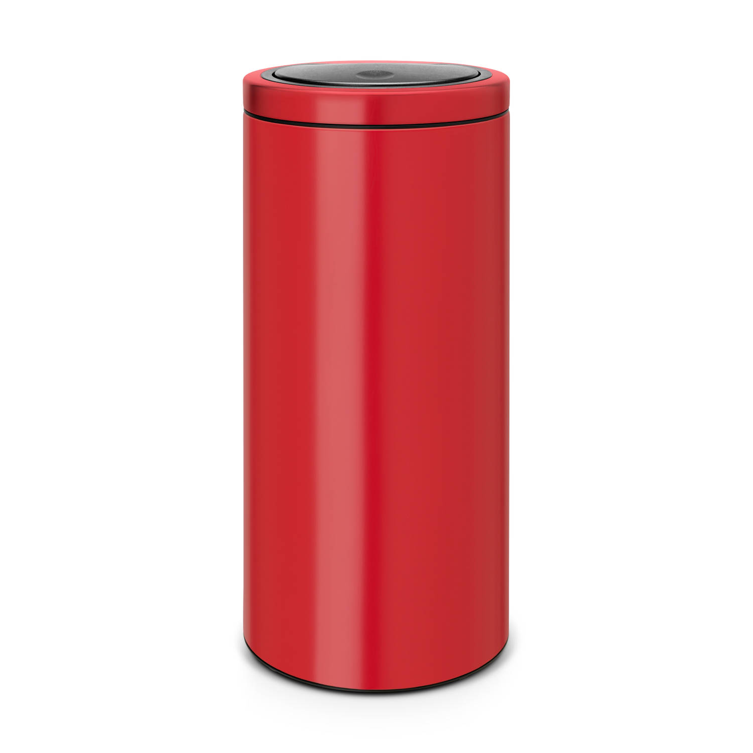 Brabantia Touch Bin Flat Top afvalemmer 30 liter met kunststof binnenemmer - Passion Red
