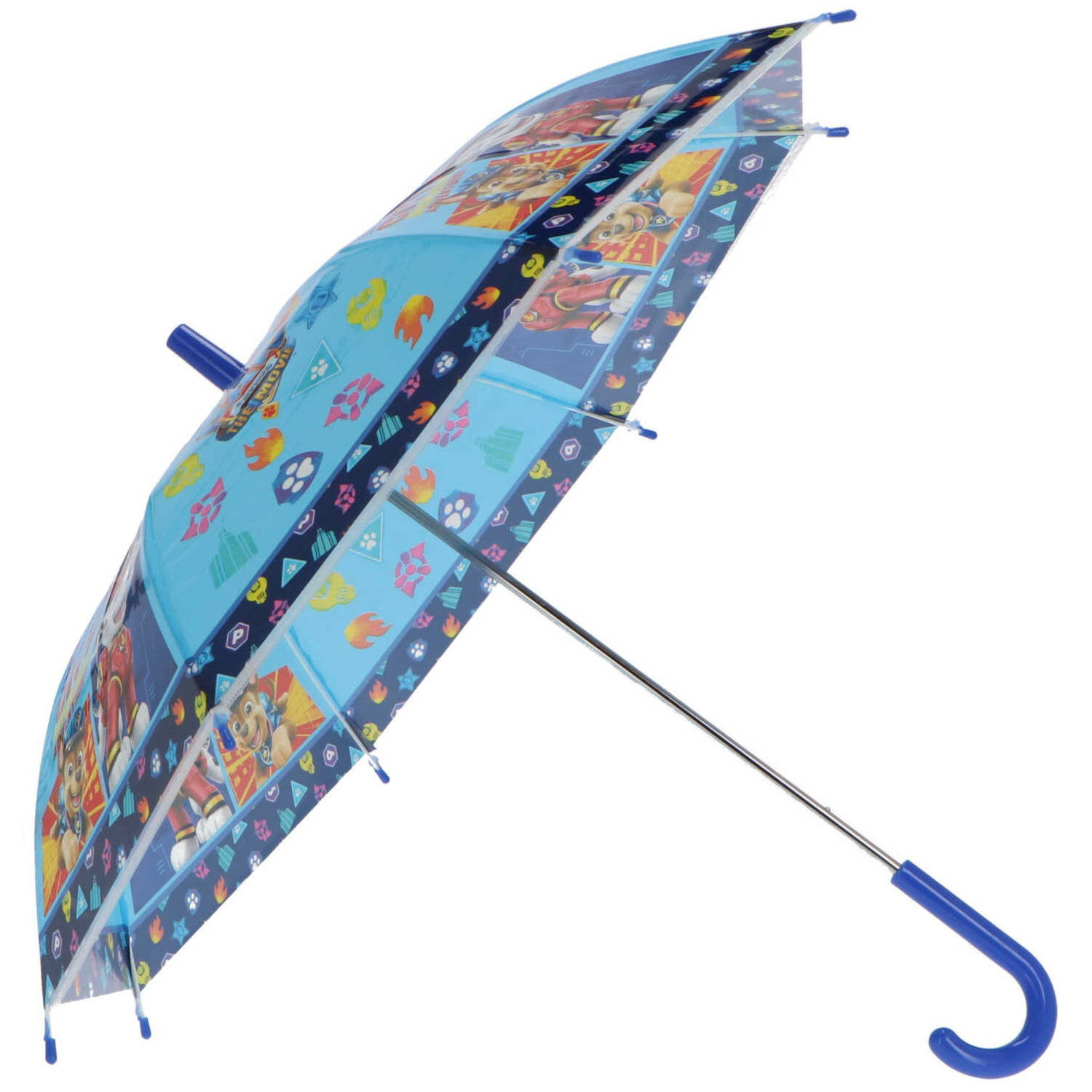 Paw Patrol Kinderparaplu - Blauw - Transparant - 60 cm - Paraplu