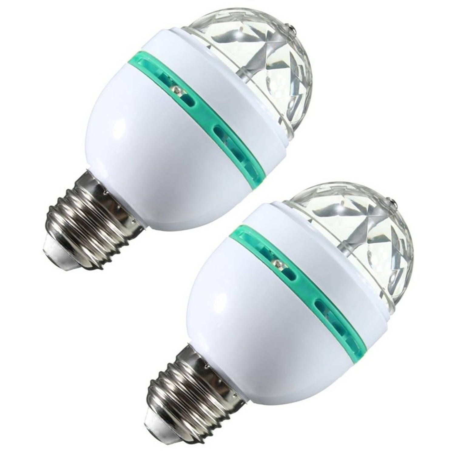 2x Disco Lamp-licht E27 Fitting 30 Effecten Discobollen