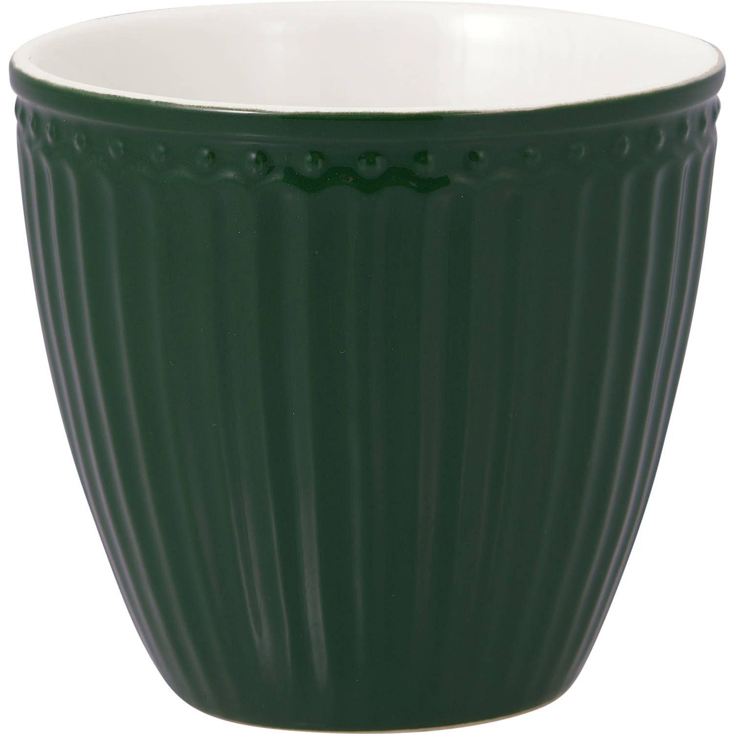 GreenGate Beker (Latte Cup) Alice pinewood green 300 ml - Ø 10 cm