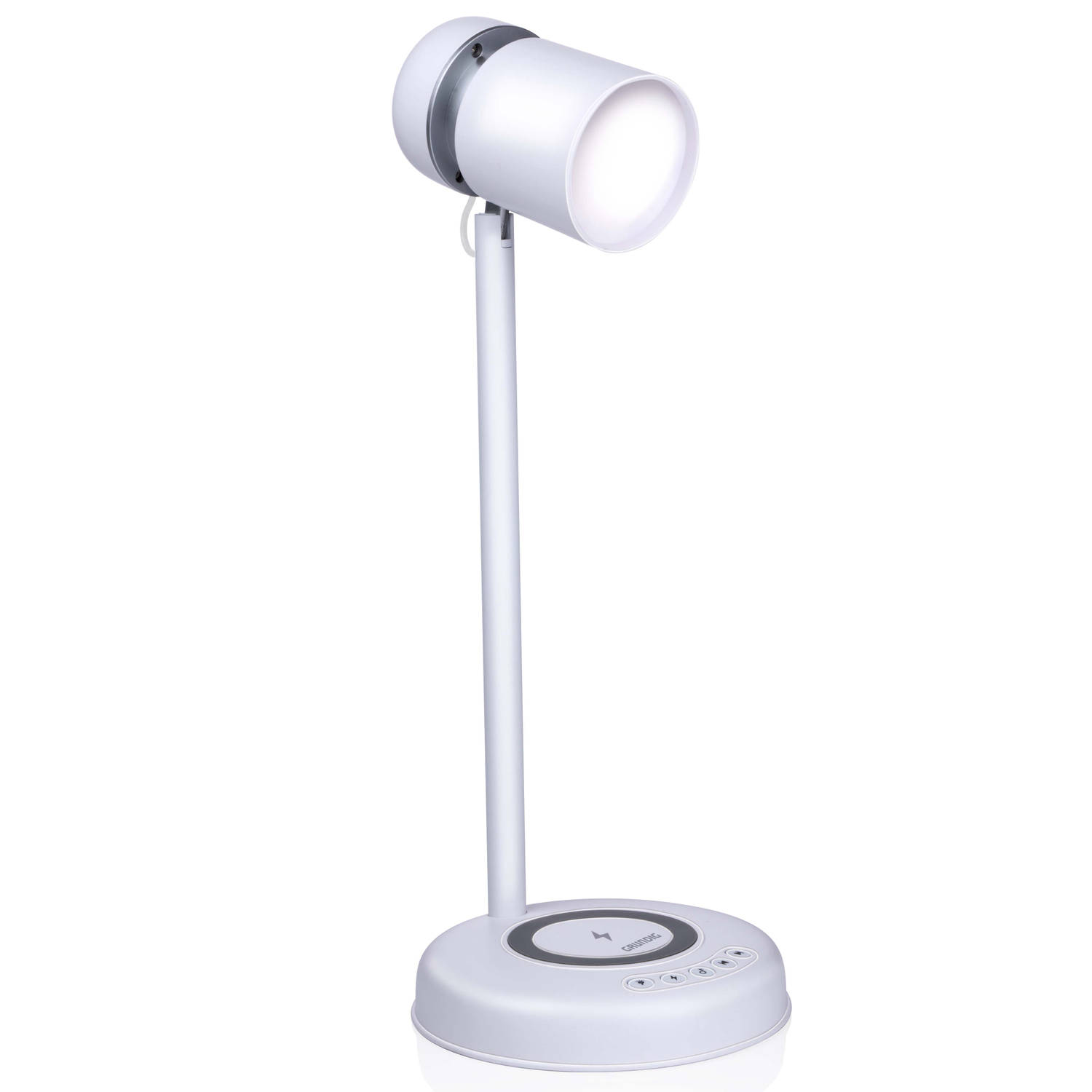 Grundig Bureaulamp Led 3-in-1 Qi Technologie Draadloze Telefoonoplader Bluetooth Speaker 4 Standen W