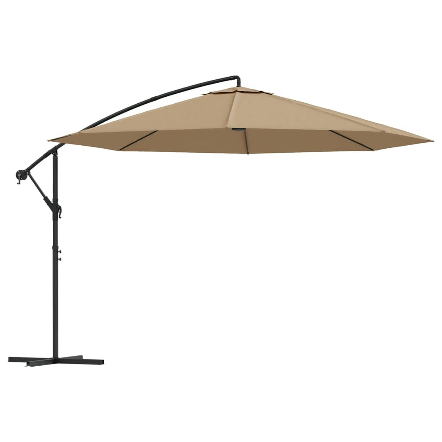 The Living Store Hangende Parasol - Exclusief Ontwerp - Afmetingen- 350 x 268 cm - Kleur- Taupe