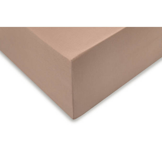 Zo home Satinado Hoeslaken Katoen Satijn 35cm Hoekhoogte - praline brown 90x210-220cm