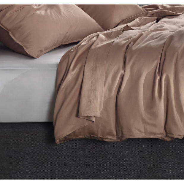 Zo home Satinado Laken Katoen Satijn - praline brown 160x290cm