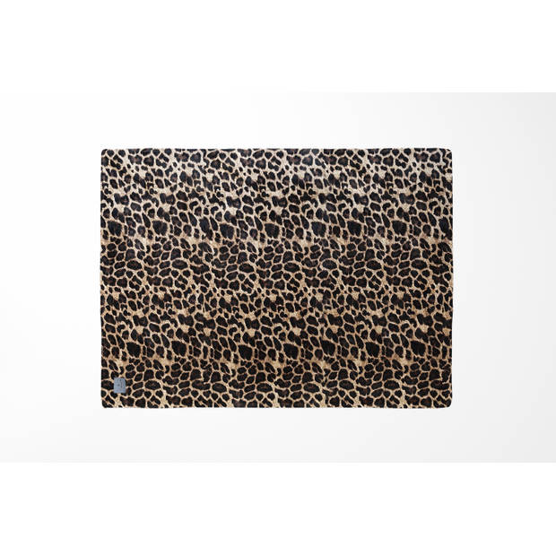 LINNICK Flanel Fleece Deken Leopard - bruin - 140x200cm