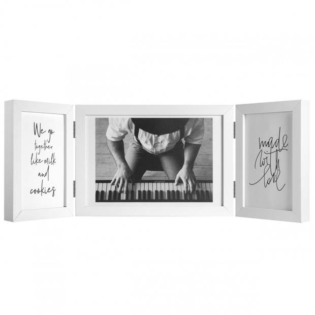 Fotolijst - Piano Triple Swing Landscape - Fotomaat 10x15 cm - Wit