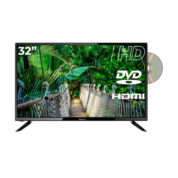 Denver Televisie 32 inch met Ingebouwde DVD speler - LED TV - HD Ready - HDMI - DVD speler - DVB-C tuner - LDD3282