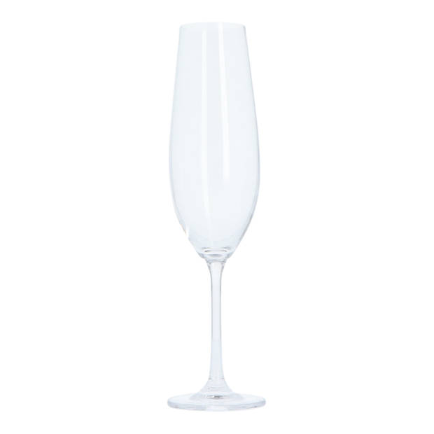 4goodz set van 4 stuks kristalglas Champagne Flutes - inhoud 260 ml