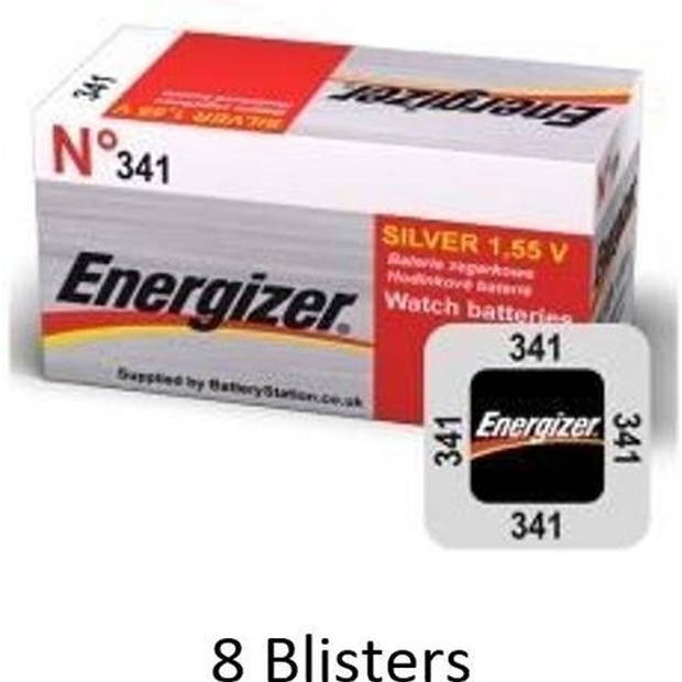 8 stuks (8 blisters a 1 stuk) Energizer Zilver Oxide Knoopcel 341 LD 1.55V