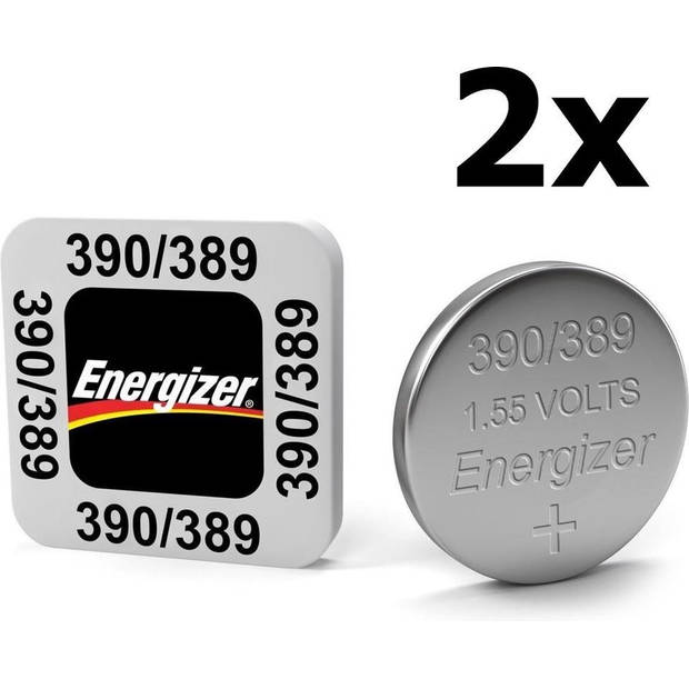 2 Stuks - Energizer 389/390 90mAh 1.55V knoopcel batterij