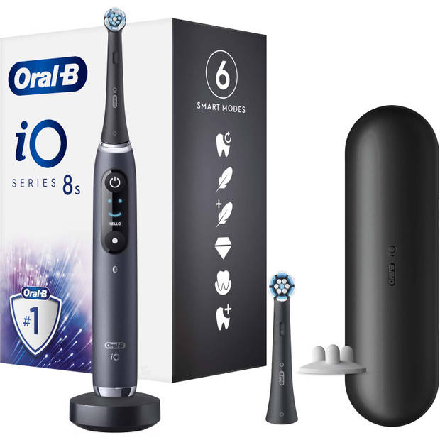 Oral-B iO Serie 8s zwart Elektrische tandenborstel + refill