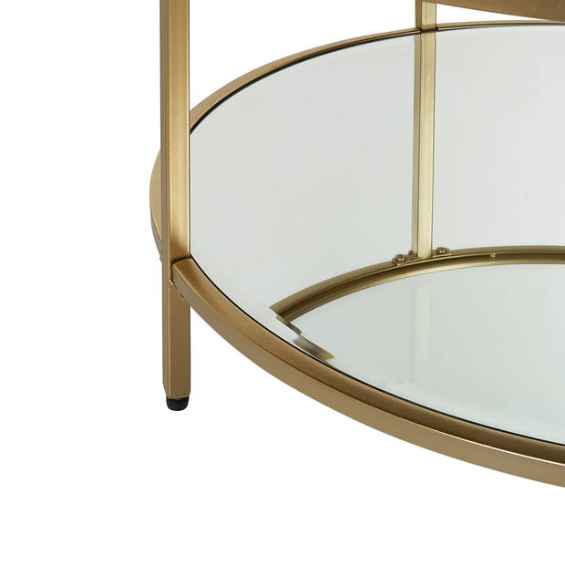 Beliani BIRNEY - Salontafel-Goud-Veiligheidsglas