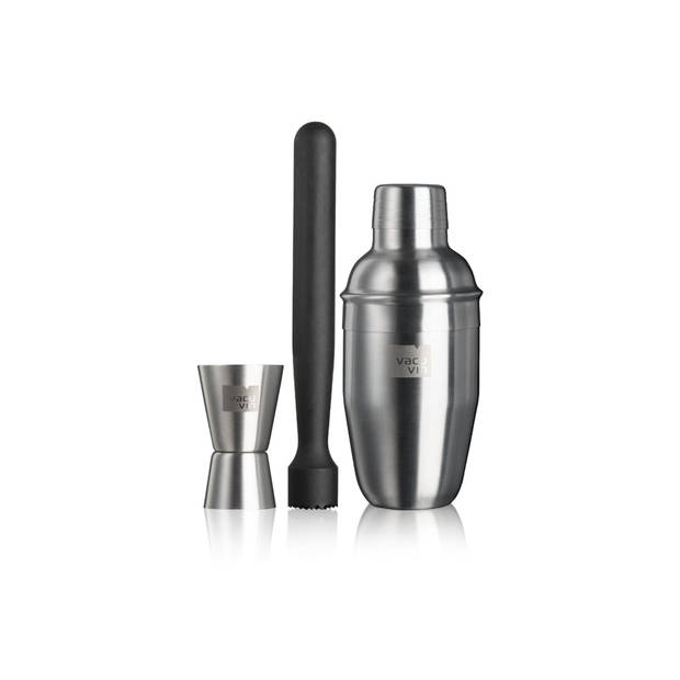 Vacu Vin Cocktail Set Basic - Zilver - 3 stuks