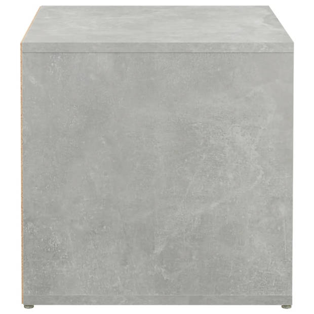 The Living Store Opbergbox Met Lade - Betongrijs - 40.5x40x40 cm - Hoge Kwaliteit