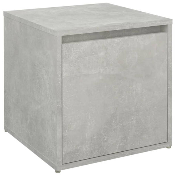 vidaXL Opbergbox met lade 40,5x40x40 cm bewerkt hout betongrijs