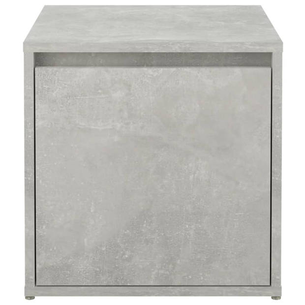 The Living Store Opbergbox Met Lade - Betongrijs - 40.5x40x40 cm - Hoge Kwaliteit