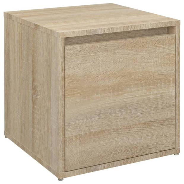 vidaXL Opbergbox met lade 40,5x40x40 cm bewerkt hout sonoma eikenkleur