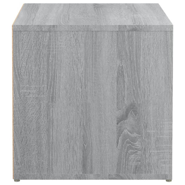 vidaXL Opbergbox met lade 40,5x40x40 cm bewerkt hout grijs sonoma eik