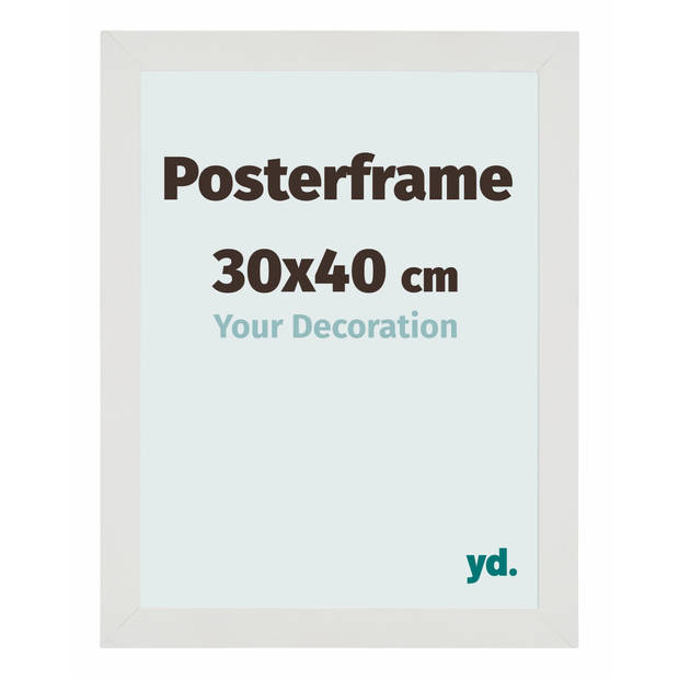 Posterlijst 30x40cm Wit Mat MDF Parma