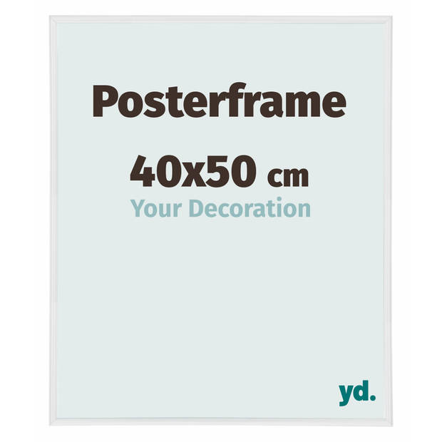 Posterlijst 40x50cm Wit Hoogglans Kunststof Paris