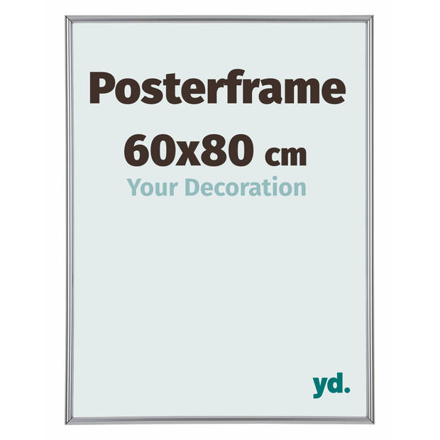 Posterlijst 60x80cm Zilver Hoogglans Kunststof Paris