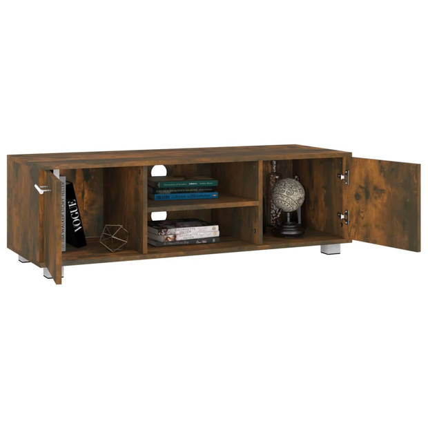 vidaXL Tv-meubel 110x40x35 cm bewerkt hout gerookt eikenkleurig