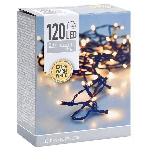 Home & Styling Kerstverlichting 120 Led Extra Warm Wit Ip44 1200 Cm Groen