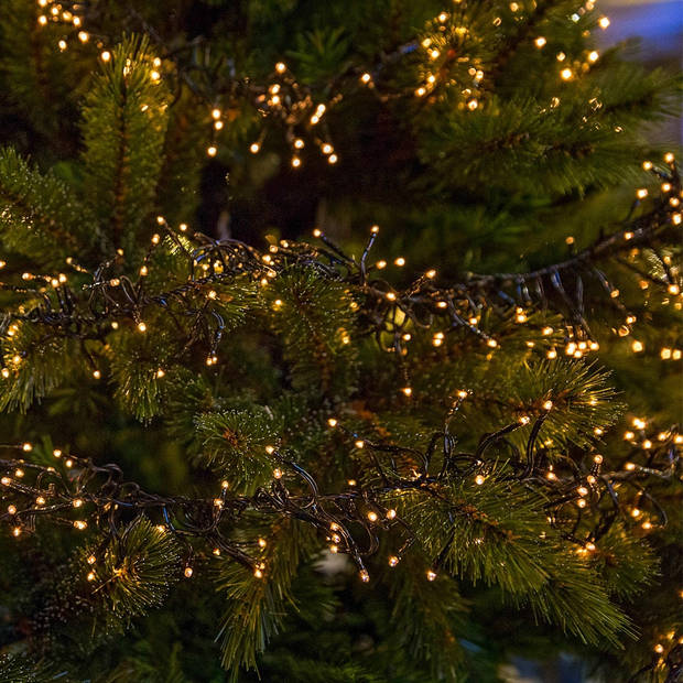 Clusterverlichting warm wit buiten 576 lampjes 400 cm - Kerstverlichting kerstboom