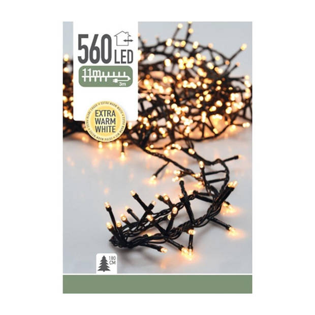 Kerstverlichting - Lichtsnoer - 560 LED's - Lengte: 11 meter -Extra warm wit