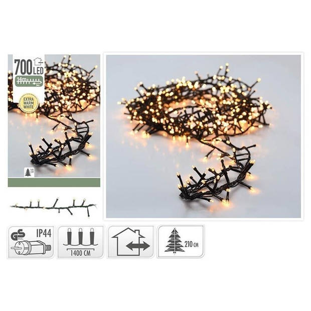 Kerstverlichting - Lichtsnoer - 700 LED's - Lengte: 14 meter - Extra warm wit