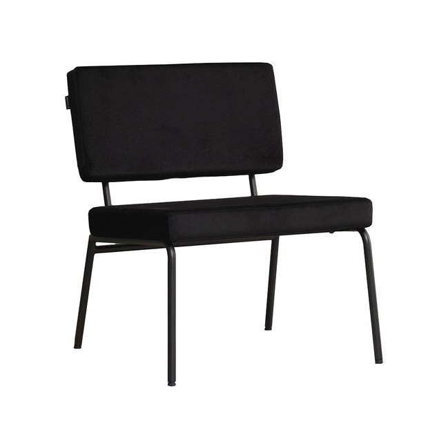 Bronx71 Velvet fauteuil Espen zwart.