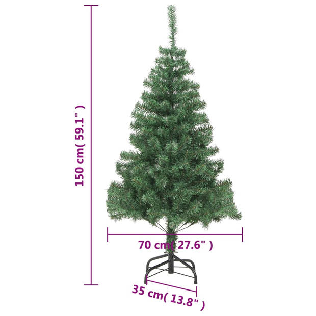 vidaXL Kunstkerstboom met standaard 380 takken 150 cm