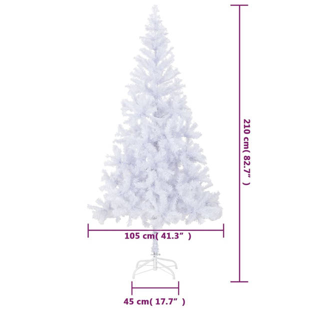 vidaXL Kunstkerstboom met stalen standaard 910 takken 210 cm