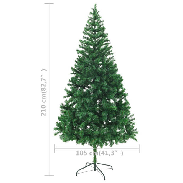 vidaXL Kunstkerstboom met stalen standaard 910 takken 210 cm