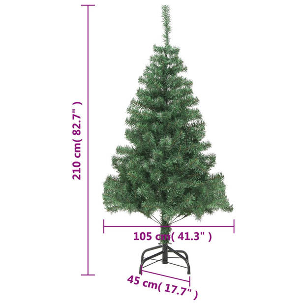 vidaXL Kunstkerstboom met stalen standaard 910 takken 210 cm