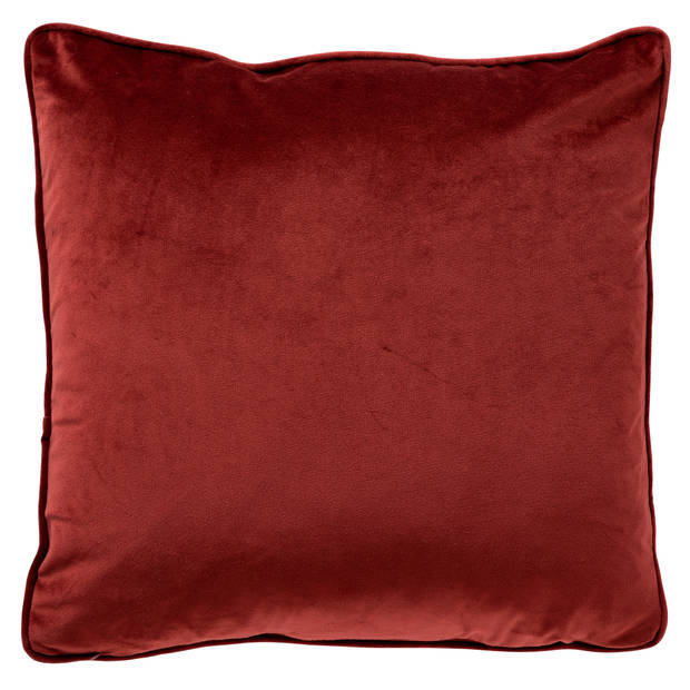 DEER - Sierkussen 45x45 cm - velvet - kerst - Biking Red - rood