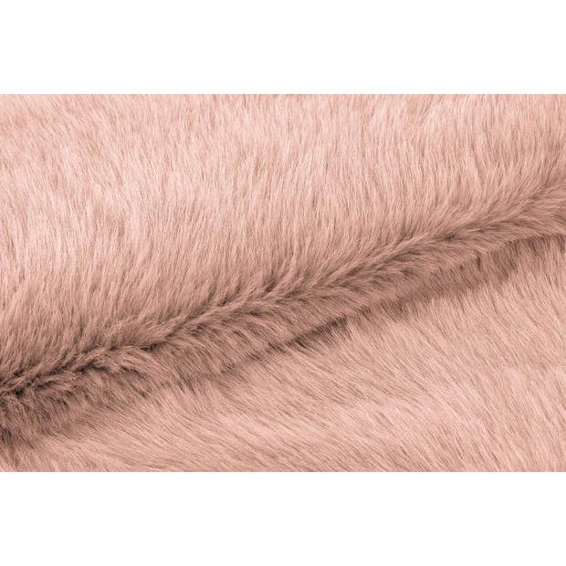 Heckett & Lane Fake Fur Sierkussen Perle - shady pink 48x48cm