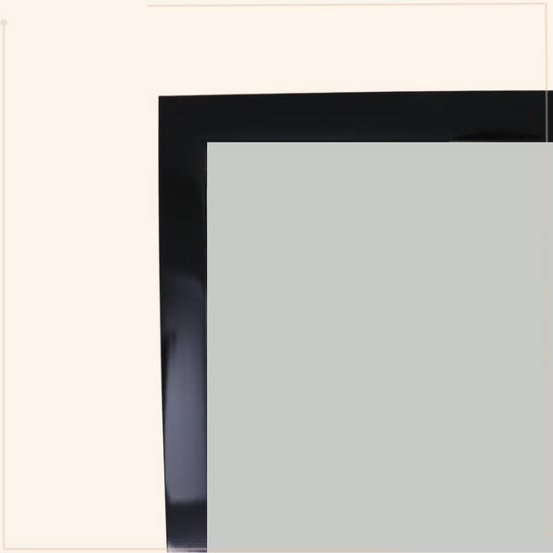 MISOU Spiegel - Zwart - 36x110cm - Deurspiegel - Hangspiegel
