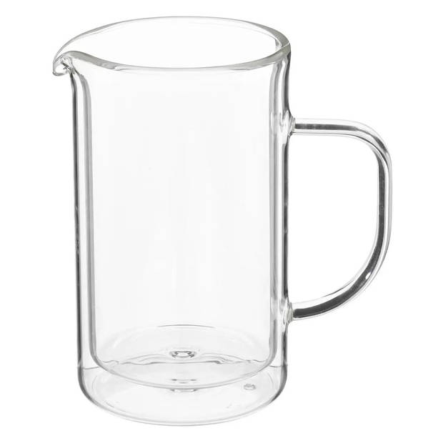 Secret de Gourmet French press cafetiere - dubbelwandig glas - 600 ml - Cafetiere