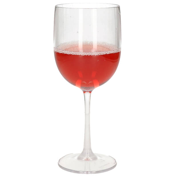 4x stuks onbreekbaar wijnglas transparant kunststof 48 cl/480 ml - Wijnglazen