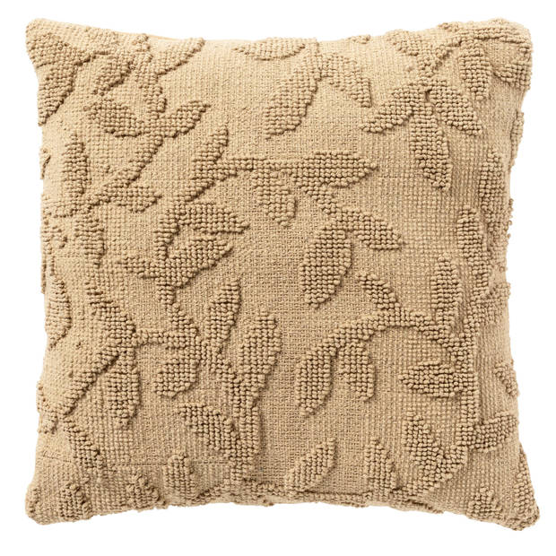 Dutch Decor - HOJA - Kussenhoes 45x45 cm Semolina - beige