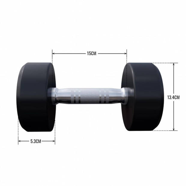 Gorilla Sports Dumbbell - 7,5 kg - Halter - Vaste dumbell - Gietijzer