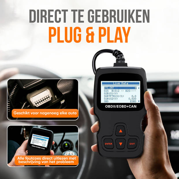 Strex OBD Scanner - OBD2 - Auto uitlezen - Storing Verwijderen - NL Taal - Auto scanner - Diagnose apparatuur voor