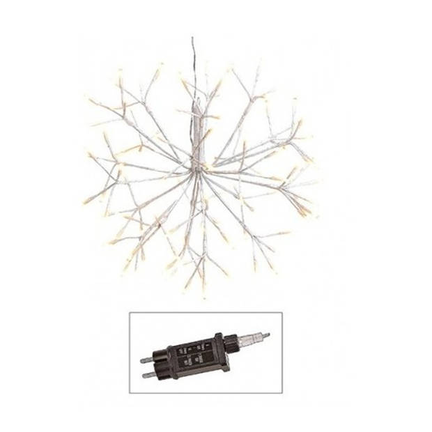 Verlichte vuurwerk bol/lichtbollen - hangdecoratie - 40 cm - 96 leds - kerstverlichting figuur