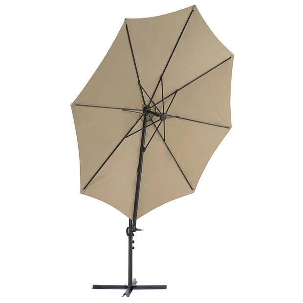 Beliani SAVONA II - Cantilever parasol-Beige-Polyester