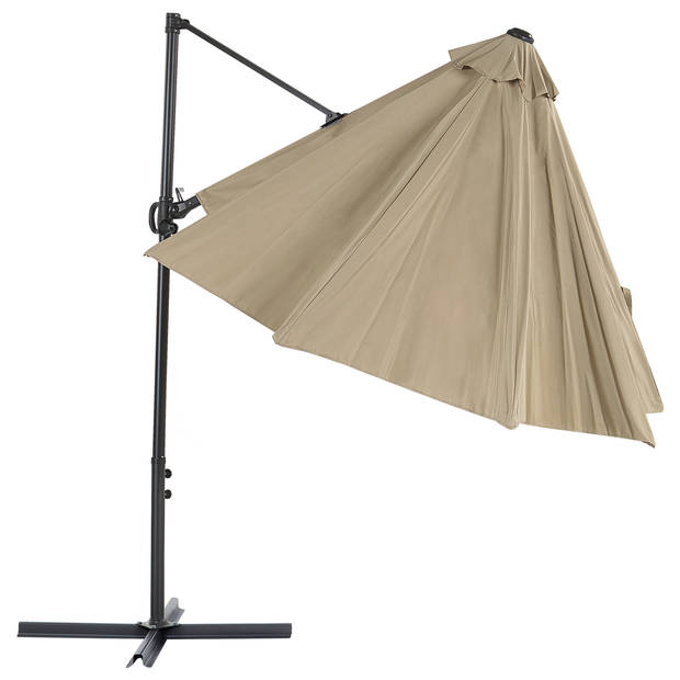 Beliani SAVONA II - Cantilever parasol-Beige-Polyester