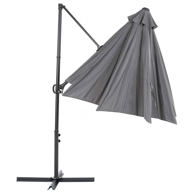 Beliani SAVONA II - Cantilever parasol-Grijs-Polyester