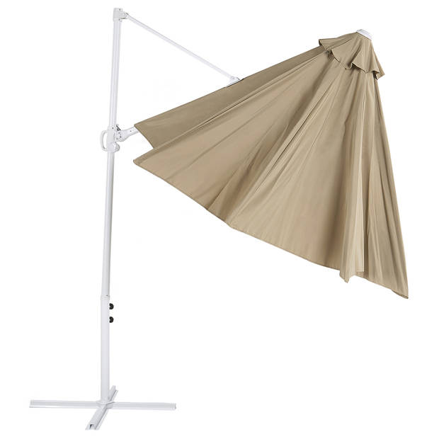 Beliani SAVONA II - Cantilever parasol-Beige-Polyester