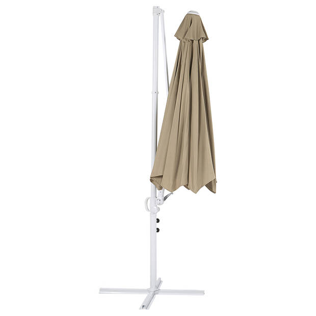 Beliani SAVONA II - Cantilever parasol-Beige-Polyester