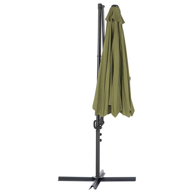 Beliani SAVONA II - Cantilever parasol-Groen-Polyester